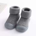 Baby walking shoes in autumn winter with plush thickened soft soles, non slip, pure cotton floor socks for both boys and girls to keep warm.
