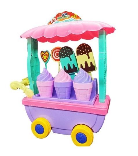 Toy Mini Super Funny Mini Ice Cream Trolley Car Set For Kids For Using Home And Outdoor Play (26 x 22cm)