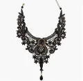 Gothic Lace Choker Clavicle Chain Women's Choker Simple Necklace Black Punk Accessories Choker Neck Strap.
