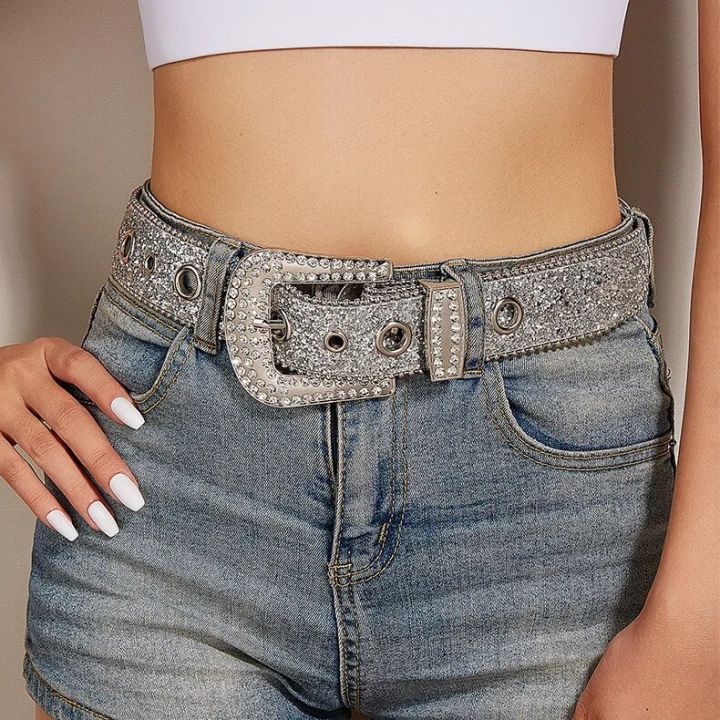 Jeans Rhinestones Belt Bling Bling Diamond Quality Crystal Studded Belt for Women Men Fashion Cinto De Strass Ceinture Femme