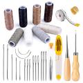 29 Pieces Leather Sewing Kit, Leather Sewing Upholstery Repair Kit with 8 Colors Sewing Thread, for Leather Sewing. 