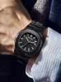 Stainless Steel Wrist Matte Quartz Watch For Men-Black - Watch For Men.