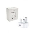 3 Pin USB Wall Charger for iPhone 7/ 8/ X/ 6 - White. 