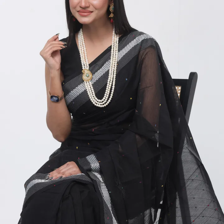 Tangail%20Halfsilk%20Tat%20Saree%20Without%20Blouse%20Piece%20For%20Women%20-%20Image%203