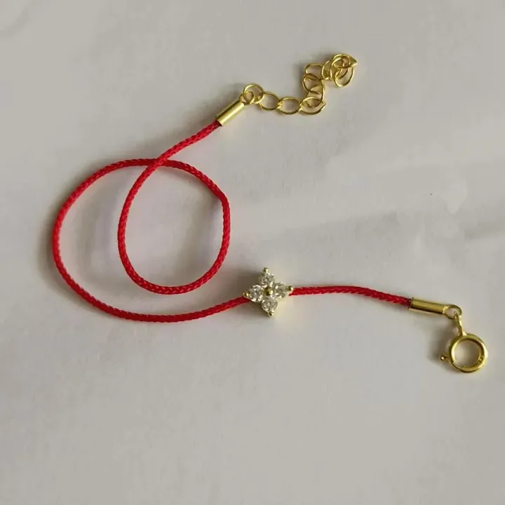 BOAKO%20925%20Sterling%20Silver%20Lucky%20Couple%20Bracelet%20Single%20Geometric%20Zircon%20Red%20Rope%20Women's%20Bracelets%20Valentine's%20Anniversary%20Gift%20-%20Image%204