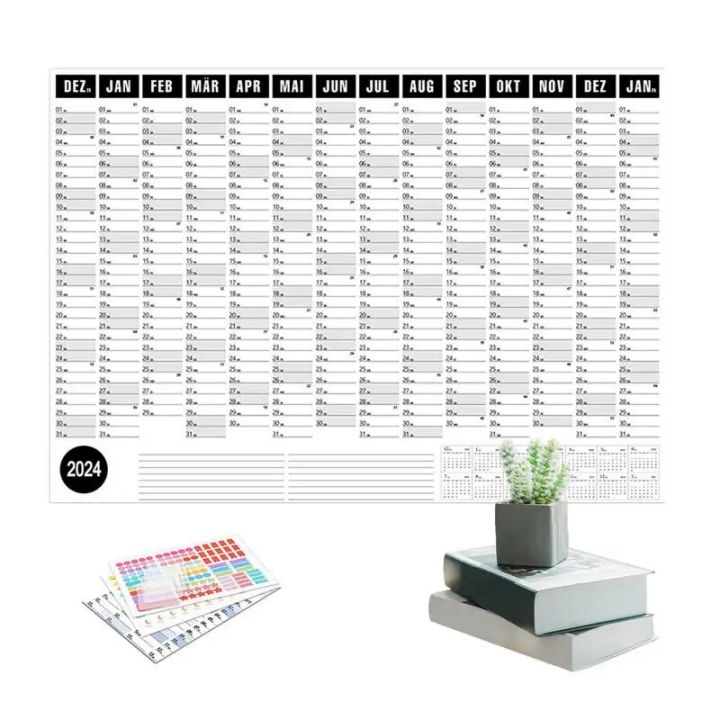 2024 Yearly Wall Calendar Wall Calendars 365 To Do Calendar Planner Poster Year-Round 2024 Calendars From Jan. To Dec. Large 365