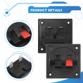 4PCS Speaker Box Terminal Cup, Spring Square Subwoofer Box Terminal Binding Post Connector for DIY Home Car Speaker.