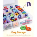 244 Pcs Magnetic Letters Numbers Set, Uppercase Lowercase Foam Alphabet ABC 123 Fridge Magnets, Educational Toy Set. 