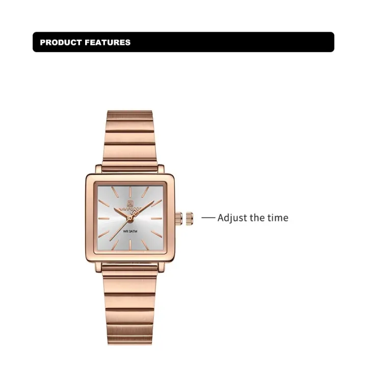 NAVIFORCE%20NF5048%20Stylish%20Square%20Women%E2%80%99s%20Watch%20with%20Japanese%20Quartz%20Movement%20and%20Stainless%20Steel%20Strap%20-%20Image%203