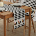 Party decoration, cotton sub farm rooster black and white plaid tablecloth, christmas dinner tablecloth, wedding linen tablecloth.