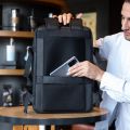 HK Business Backpack for Men Waterproof Anti-Theft 15.6” Laptop Backpack Casual Large Capacity Expandable Travel Bag Short Trip. 
