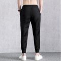 New Men's Casual Spring Summer Fall Running Pants Student Boy Korean Fashion Sports Nine Pants Quick Dry Double Pockets.