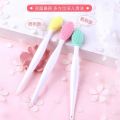 Silicone Nose Brush Cleaning Blackhead Double Sided Massage Brush Nose Brush Lip Brush Beauty Cleaning Tool.