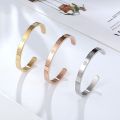 High Quality Three Size Open Bracelet Bangle Cross Stainless Steel Love Brand Bangle For Women Man Screw Jewelry Couple Gift. 