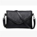 Casual Crossbody Bag Female Shoulder Messenger Bags Black PU Leather 2022 Trend Women Stone Print Chain Envelope Clutch Purses. 