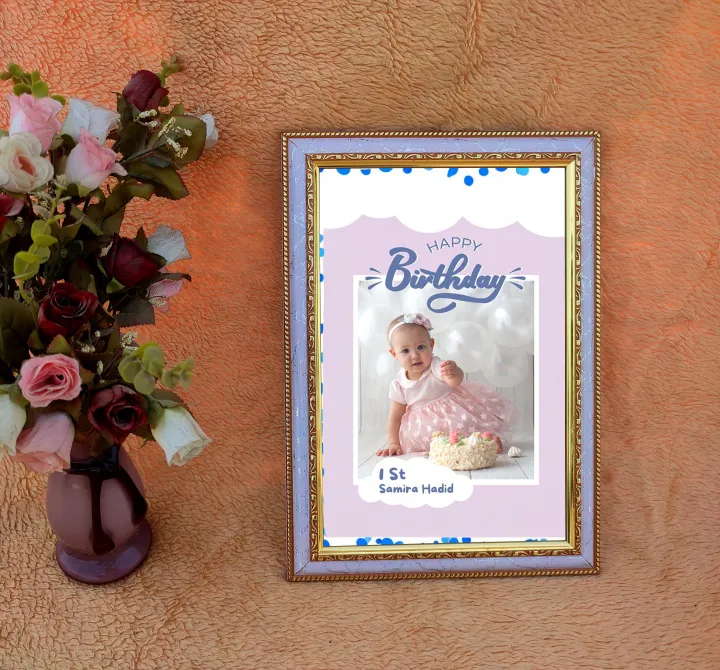 Customized Baby Birthday Gift photo frame design Happy Birthday Special Design For Wall Decor-photo frame resin photo frame photo frame design easy birthday photo frame  birthday photo frame making photo frame making at home photo frame de