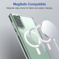 Samsung Galaxy S20/S20 Plus Case Clear Magnetic Compatible with Magsafe, Thin Slim Transparent Non Yellowing, Hybird Soft Silicone Bumper & Hard Plastic Protective Cover. 