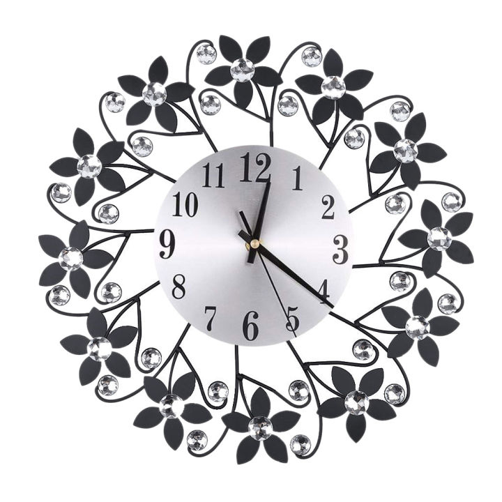 3D%20Wall%20Clock,Round%20Leaf%20Petals%20Metal%20Wall%20Clock,%20Dial%20With%20Arabic%20Numerals,%20Decorative%20Clock%20For%20Living%20Room,%20Bedroom,%20Office%20Space%20-%20galactic%20Black%20-%20Image%202