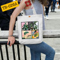 SamiaCrafts Versatile Canvas Tote Bag with Zipper for Women – Perfect for University, College, and Everyday Use.