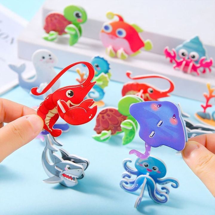 Kids Birthday Dinosaurs Foam Puzzle 3D Educational Handmade DIY Paper ...