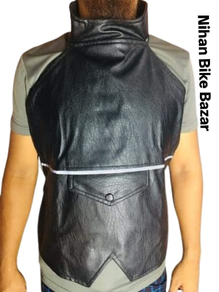 ️ Premium Windproof Bike Chest Cover – Artificial Leather Perfect Protection from Cold Wind, Dust & Winter Riding!