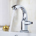 Popular deck mounted modern style simplecity design cold water wash basin faucet bathroom tap Basin Pillercock with single handle.