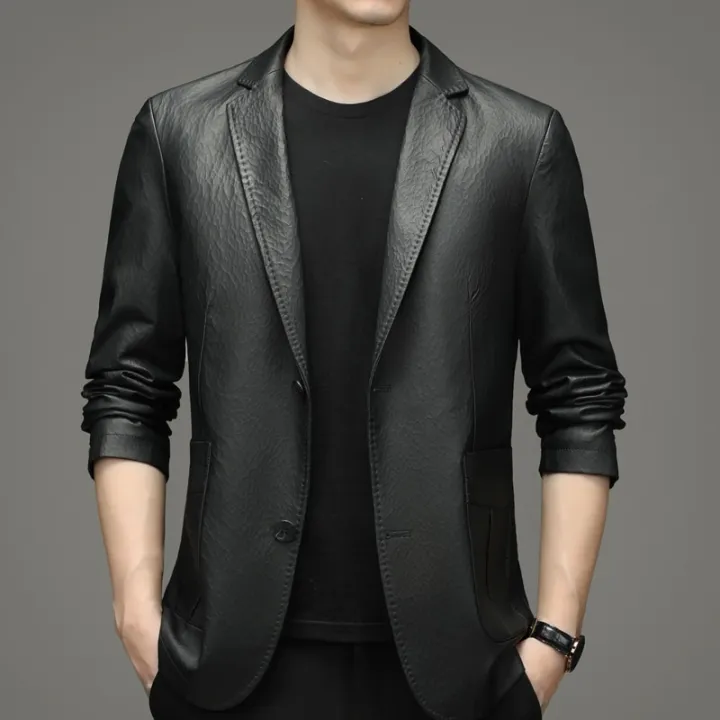 Men's%20Suit%20Leather%20Coat%20Spring%20and%20Autumn%20Thin%20Korean%20Style%20Casual%20Polo%20Collar%20Leather%20Jacket%20Men's%20Coat%20-%20Image%202