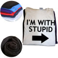 Funny I'm with Stupid T Shirts Humor Graphic Cotton Streetwear Short Sleeve O-Neck Harajuku T-shirt Mens Clothing.