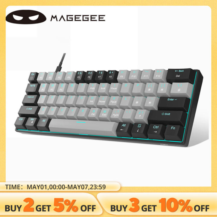 MageGee 60% Customized Wired Mechanical Keyboard, STAR61 Gaming Keyboard, Laptop Office Keyboard