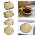 Bamboo Basket Tray Woven Fruit Basket for Countertops Cabinets Bedroom.