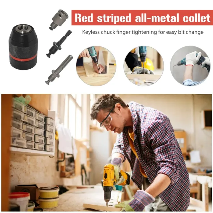 Metal%20Drill%20Chuck%20SDS%20Shank%201.5-13mm%20Keyless%20Electric%20Drill%20Chuck%20Quick%20Change%20Converter%20Mini%20Keyless%20Drill%20Chuck%20Hardware%20Tools%20-%20Image%204