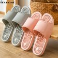Women Men Massage Slippers Uni Couple Shoes Indoor Home Soft Non-Slip Slippers Wear-Resistant Flip Flops for Bathroom. 