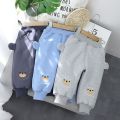 Baby Boy Fleece Cotton Pants Thickened Children Winter Wear Thick Pants Baby Toddler Autumn and Winter Warm Casual Pants Tide. 