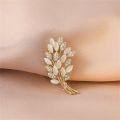 Hijab pin Brooches Alloy Ears of Wheat Brooch Jewelry Gift for Women Collar Pin Exquisite Shawl Pin Scarf Collar Clips Lapel Pin Beautiful Generous.