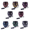 Halloween Mask Cute Cat Fox Vendetta EL Wire Mask Flashing Cosplay LED neon Costume Mask for Glowing Dance Carnival Party Masks. 