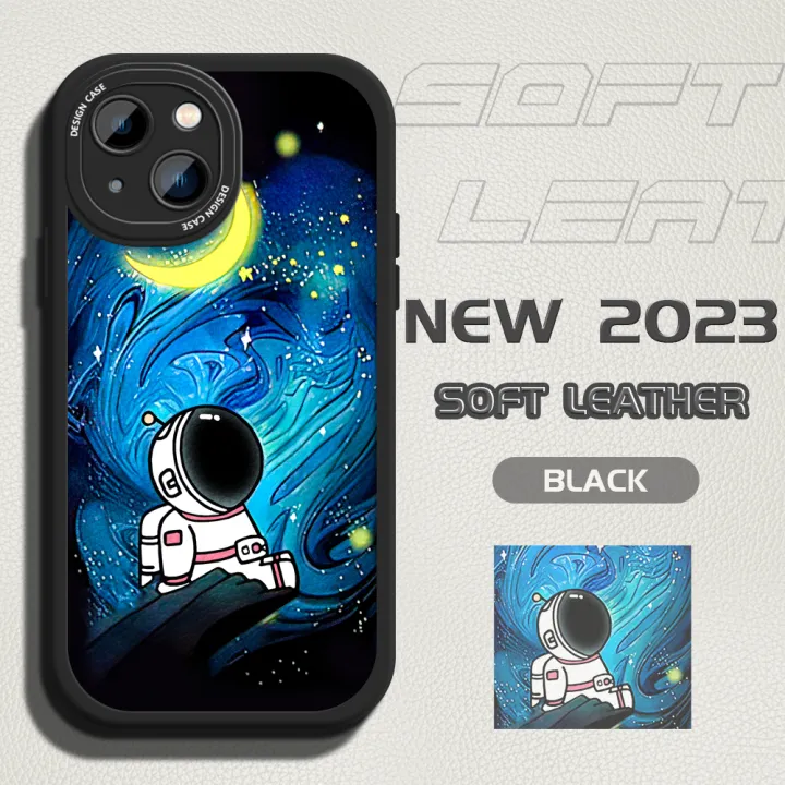YYDS%20for%20iPhone%2013%20Mini%20Back%20Cover%20Starry%20Sky%20Astronaut%20Leather%20Phone%20Case%20Ultra%20Thin%20Soft%20Drop%20Protection%20Case%20-%20Image%202