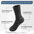 SIMIYA 5 Pairs Wool Socks Mens Thermal Hiking Socks Warm Winter Socks Soft Crew Socks Cotton Socks Against Cold US 7-13. 