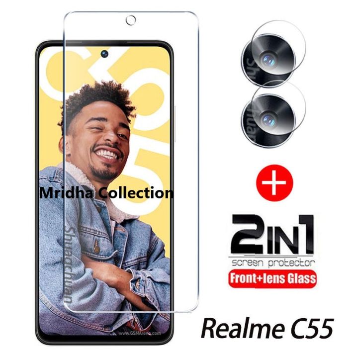 2in1%20Protector%20Combo%20Pack%20for%20Realme%20C55%20(RMX3710)%20(Clear%20Screen%20Protector%20Glass+Camera%20Lens%20Protector)%20-%20Image%202