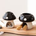 Palo Santo Holder Cute Ceramic Mushroom Incense Burner Holder Mini Palo Sage Tray Ash Catcher For Home Decor Meditation Yoga. 
