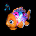 Transparent Gear Fish Toy for Kids - LED, Music, Acceleration & Moving function, Walking Light Toy  for Boys Girls. 