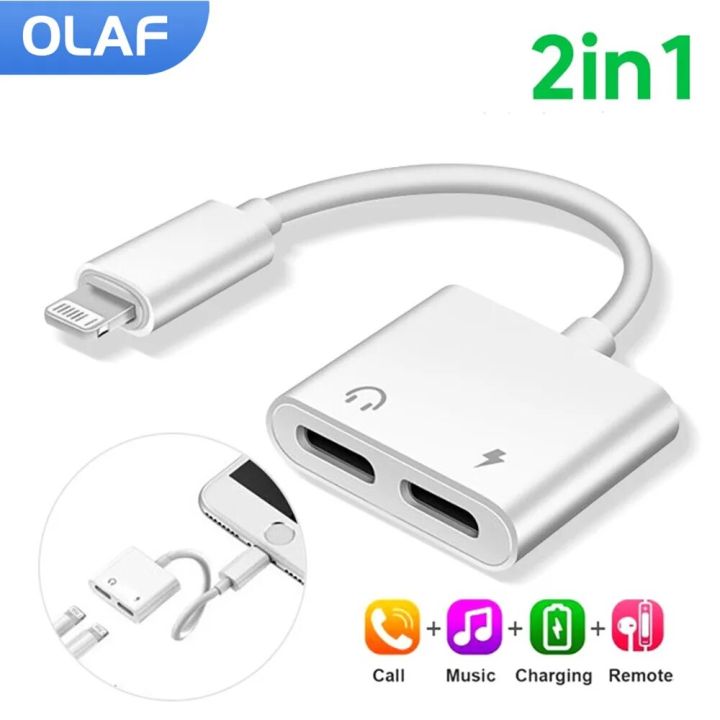 In Audio Adapter Charging Earphone Cable For iPhone 12 11 - Main Image