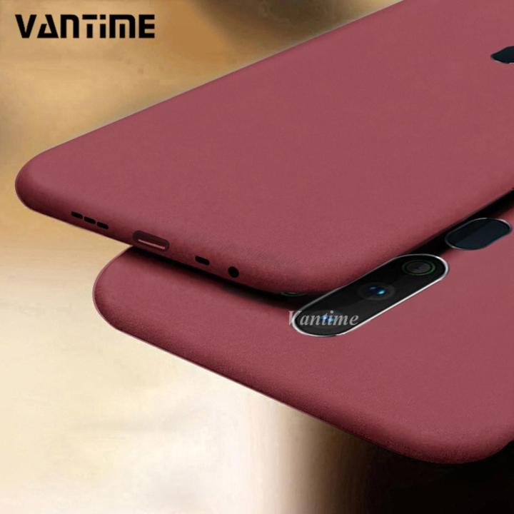 Vantime for OPPO A9 2020 A5 Case Soft Sandstone Slim Matte Back Cover