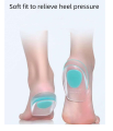 2 Pcs Soft Silicone Gel Heel cup shoe Insoles Pads for Men and Women Pain Relief, Foot Heel Crack Heal Achilles Tendinitis Shock Absorbing Shoe Pad Height Increase Inserts.