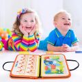 TUNJILOOL Montessori Parish Toys Busy Board Early Educational Toy For Toddler Baby Felt Cloth Story Book 3D Shape Color Match. 