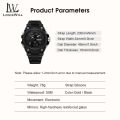 LouisWill Fashion Watches Electronic Movement Watches Luminous Wristwatches 5ATM Waterproof Watches Silicone Strap Multifunctional Watch with Calendar for Men Teenagers Students. 