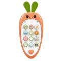 Baby cartoon simulation mobile phone toy, children's music early education story machine, bilingual learning toy Vnce Lncei. 