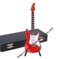 Mini Electric Guitar Model Miniature Decoration Musical Instruments with Case and Stand. 