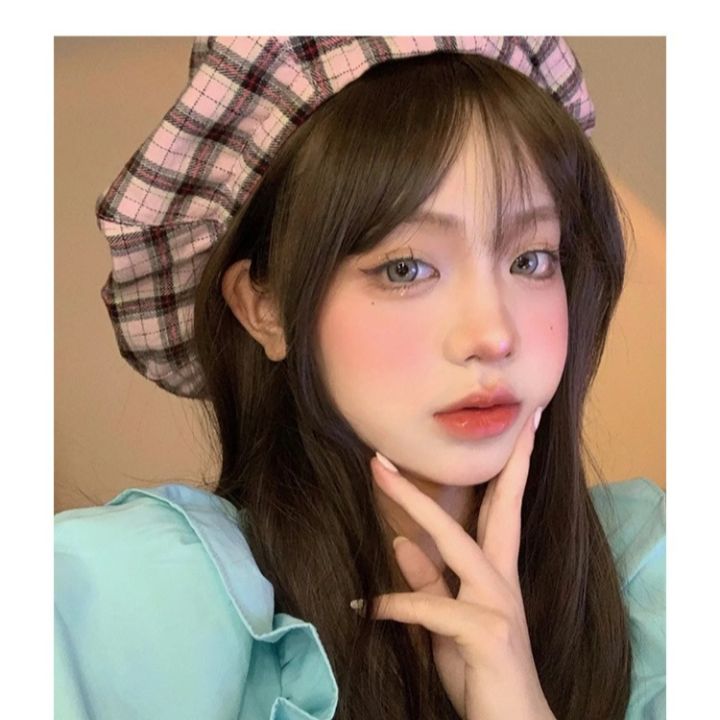 Red%20plaid%20berets,%20female%20Internet%20celebrities,%20the%20same%20trendy%20and%20cool%20round%20face,%20suitable%20for%20showing%20face,%20small%20octagonal%20bud%20hats,%20ins%20cloud%20hats%20-%20Image%203