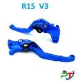 Brake clutch lever set CNC Aluminium For Motorcycle (R15 V3 Indian) Blue. 