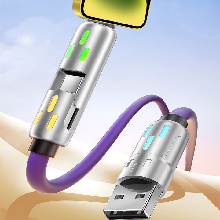 PD%20240W%204-in-1%20Multi%20Port%20Fast%20Charging%20Cable%203A%20USB/C%20to%20Type%20C/Phone%20Fast%20Sync%20Charger%20Adapter%20Compatible%20with%20Laptop/Tablet%20-%20Image%205